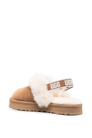 Brown calfskin suede slippers UGG KIDS | 1130395KCHE